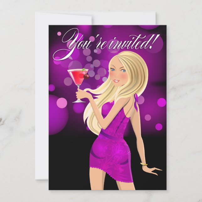 Invitation Toute célébration de parti dans un but violet (Devant)