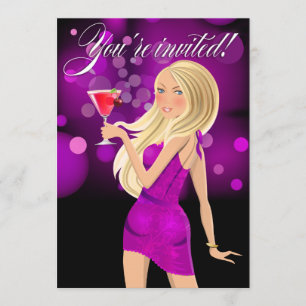 Invitation Toute célébration de parti dans un but violet