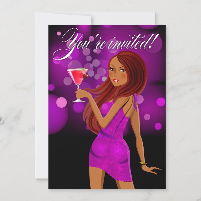 Invitation Toute célébration de parti dans un but violet (Devant)