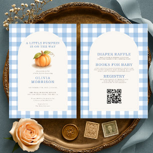 Invitation Toute dans une petite citrouille Baby Shower à car
