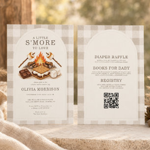 Invitation Toute en une Fête de Bébé Neutre S'More à aimer