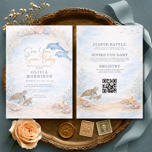 Invitation Toute en une Fête de Bébé Sea You Soon