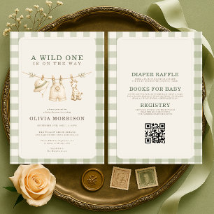 Invitation Toute en une Fête Sauvage Safari Jungle Baby Showe