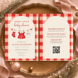 Invitation Toute en une petite fête de Noël pour bébé