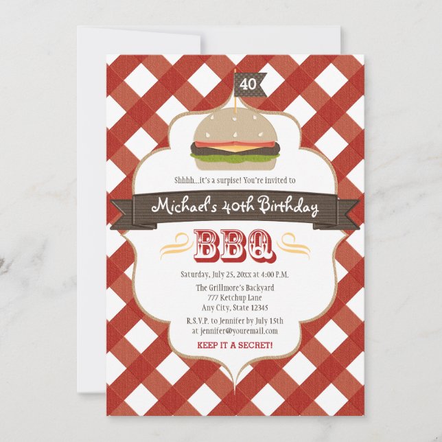 INVITATION TOUTE FÊTE D'ANNIVERSAIRE DE BQ SURPRISE D'ÂGE (Devant)