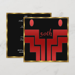 Invitation Toute fête d'anniversaire noire
