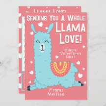 Toute la classe Llama Love Valentine's Day