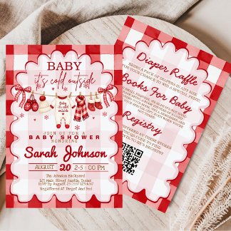 Invitation Toute la Fête Bébé Il Fait Froid Dehors Baby Showe