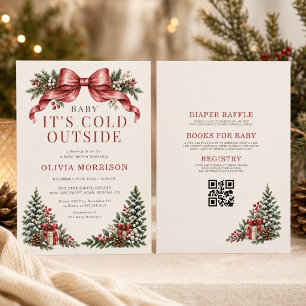 Invitation Toute la Fête Bébé Il Fait Froid Dehors Ruban Fête