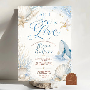 Invitation Toute la mer est amour Ocean Eté Enterrement de Vi