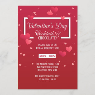 Invitation Toute l'invitation de Saint-Valentin de coeur