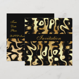 Invitation Toute Occasion Black Gold Afrique Abstr