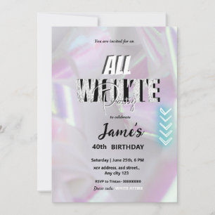 Invitation Toutes les affaires blanches ou l'invitation d'une