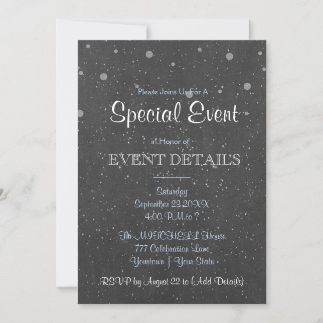 Invitation Toutes les fins | Étoiles de tableau de bord (Devant)