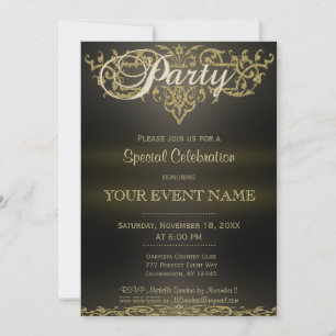 Invitation Toutes les fins Or Ornamental