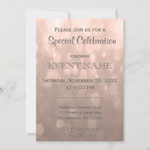 Invitation Toutes les fins   Peach Bokeh