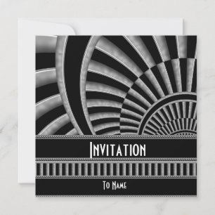 Invitation Toutes Les Occasions Argent Noir Art Dé