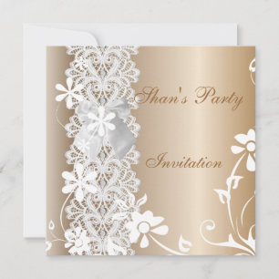 Invitation Toutes Les Occasions Café Lace Blanche