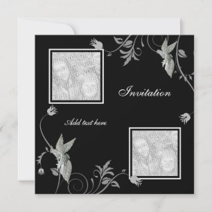 Invitation Toutes Les Occasions Florale Noire Ajou