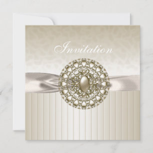 Invitation Toutes Occasions Biege Crème Joyau