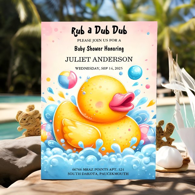Invitation Toy Pool en mousse Bash Twin en caoutchouc Baby sh (Créateur téléchargé)