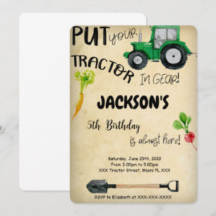 Invitation Tracteur