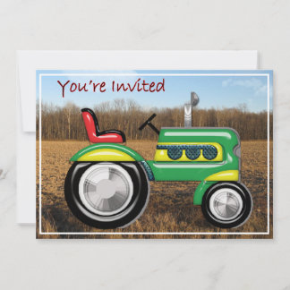 Invitation Tracteur terrible dans l'invitation de champ