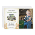 Tracteur vert 1ère fête d'anniversaire Photo