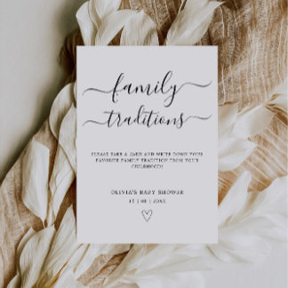 Invitation Traditions familiales Jeux de Baby shower Imprimab