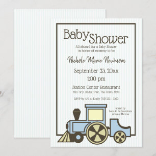 Invitation Train baby shower Choo Choo
