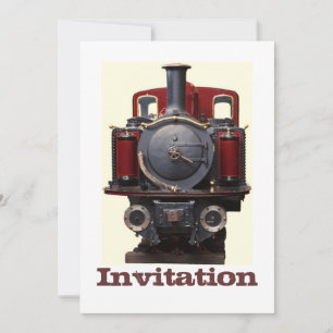 Invitation Train Bleu Et Rouge