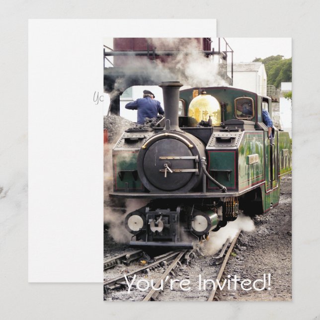 INVITATION TRAINS À VAPEUR (Devant / Derrière)