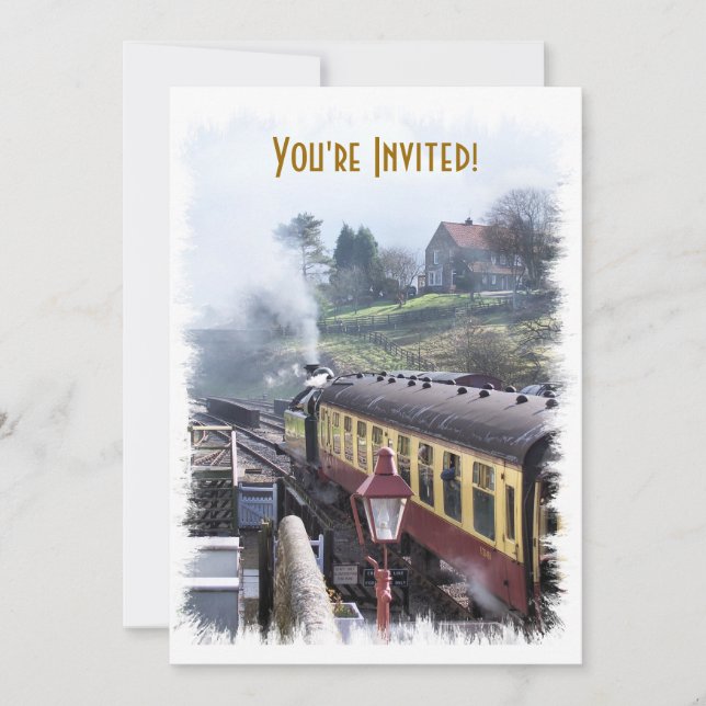 INVITATION TRAINS À VAPEUR (Devant)