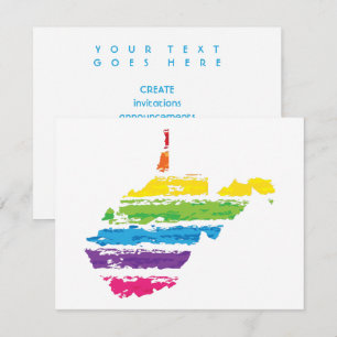 Invitation traits de couleur virginie occidentale
