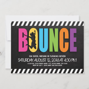 Invitation Trampoline Court Anniversaire de enfant Party