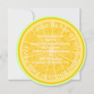 Invitation tranche de citron été Pool Party