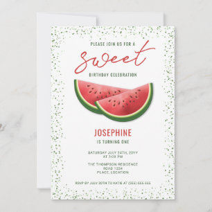 Invitation Tranches de fruits d'été de pastèque sucrés d'anni