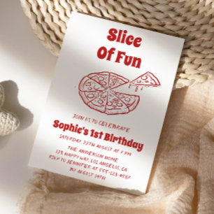 Invitation Tranches de plaisir pour le premier anniversaire d