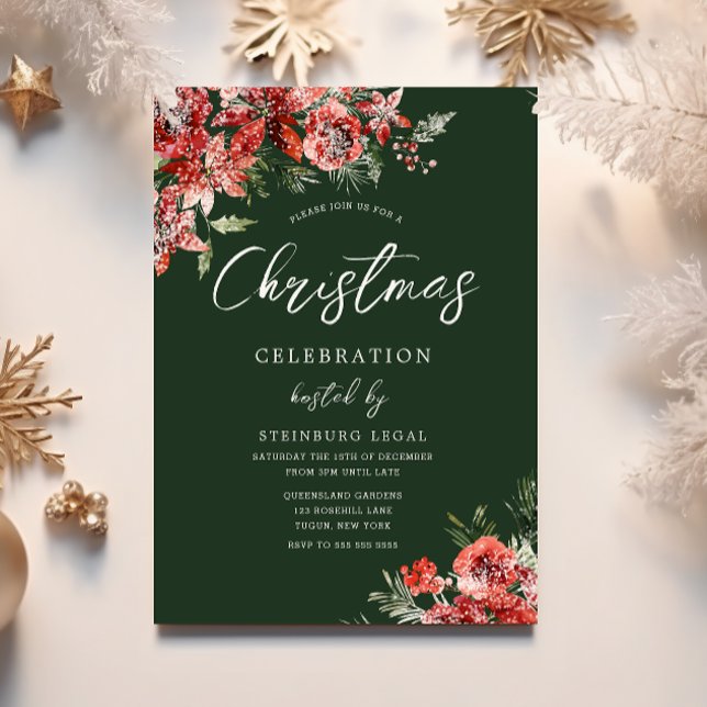 Invitation Travail vert Bureau d'entreprise Noël (Créateur téléchargé)