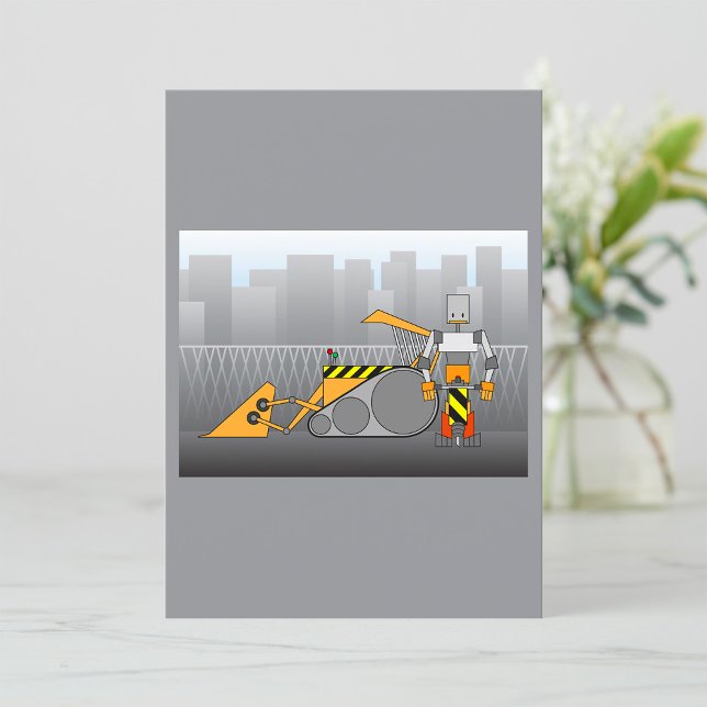 Invitation Travailleur de construction robotique (Créateur téléchargé)