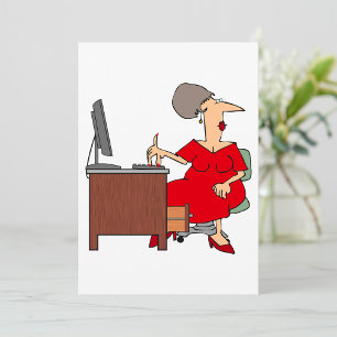 Invitation Travailleuse du bureau femme