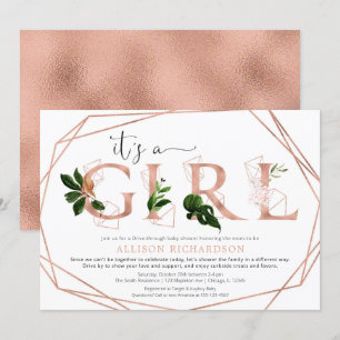 Invitation Traverser la verdure en or de It's a Girl rose