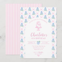 Trellis d'hortensia bleu vert avec ruban rose