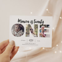 Trendy Simple 3 Photo Funny 21e anniversaire