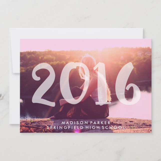 Invitation Trendy Tint rose Tint transparent superposition ph (Devant)