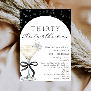 Invitation Trente, Coquine et Rayonnante Chic Hiver 30ème Ann