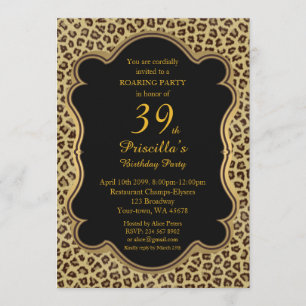 Invitation trente-neuvième, fête d'anniversaire