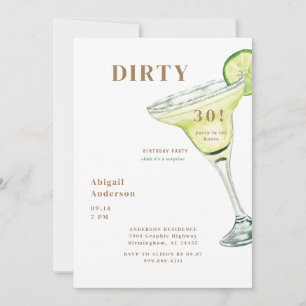 Invitation Trente sale Fête à la maison Margarita Anniversair