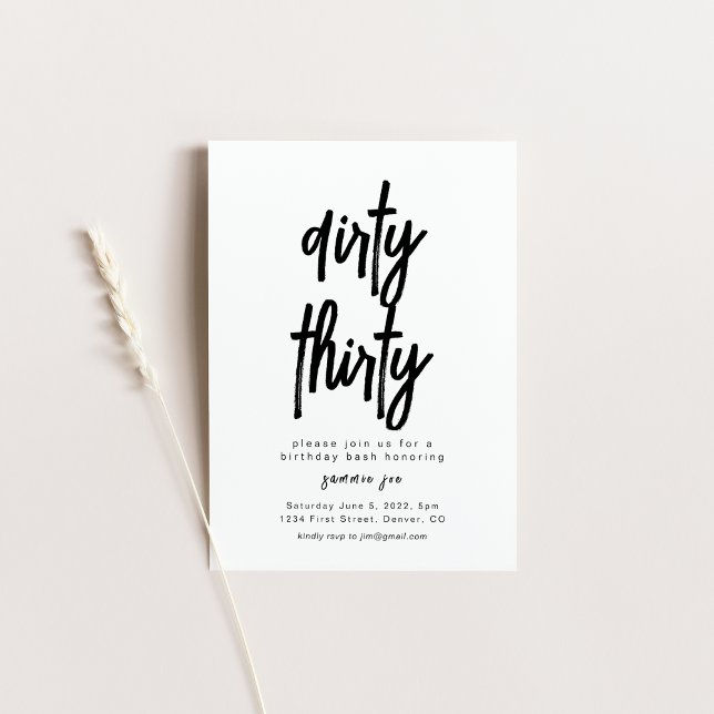 Invitation Trente-trois ans Modèle de l'invitation (Créateur téléchargé)