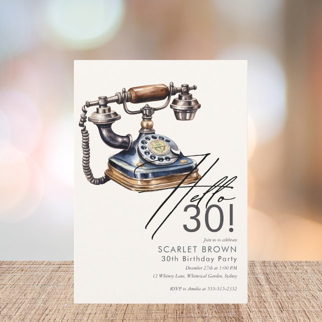 Invitation Trente Vintage 30e anniversaire (Créateur téléchargé)